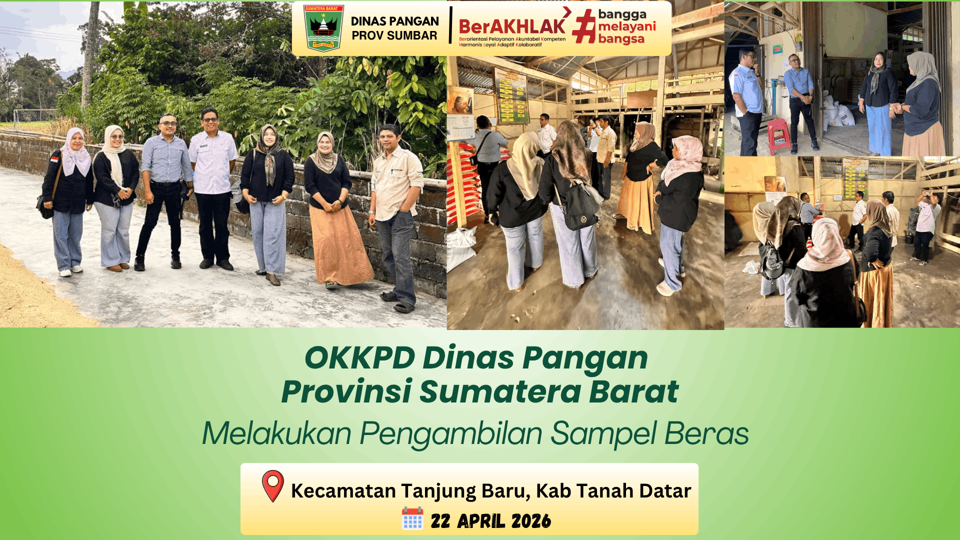 OKKPD Dinas Pangan Provinsi Sumatera Barat melakukan Proses penerbitan izin edar pada beras khusus