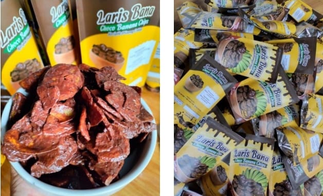 Laris Bana Choco Banana Chips Kripik  Pisang Coklat