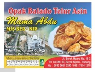 Opak Balado Telur Asin